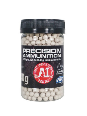 ASG ASG kuličky Accuracy International 0,40g, 1000 BBs – Bílá – ASG