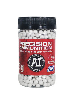 ASG ASG kuličky Accuracy International 0,43g, 1000 BBs – Bílá – ASG