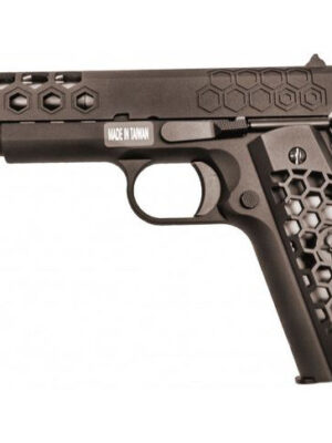 WE WE GBB plynová pistole M1911 HEX CUT Gen2 – Černá – WE