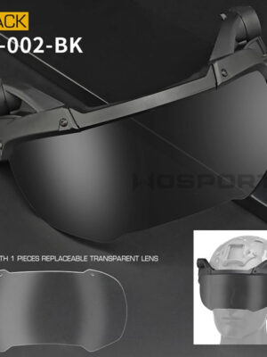 Wosport Brýle ochranné výklopné na helmu – černé – Wosport