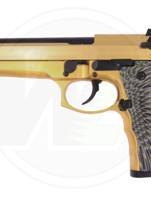 WE WE GBB plynová pistole M92 Eagle Full-Auto (MO17) – Zlatá – WE