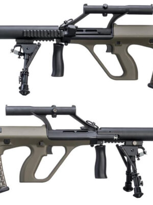 Snow Wolf Steyr Aug + tlumič + optika + dvojnožka (SW-020-AM) – zelený – Snow Wolf