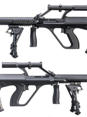 Snow Wolf Steyr Aug + tlumič + optika + dvojnožka (SW-020-AM) – černý – Snow Wolf