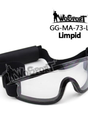 Wosport Ochranné taktické brýle MA-73, černé – čiré – Wosport