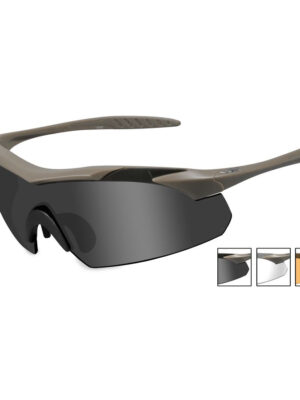 WILEY X Brýle VAPOR Smoke Grey + Clear + Light Rust/Matte Tan – WILEY X