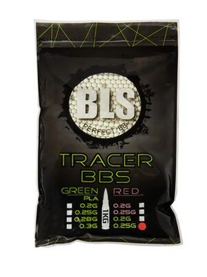 BLS Kuličky BLS Tracer 0,25g, 4000 BBs – Zelené nasvětlovací – BLS