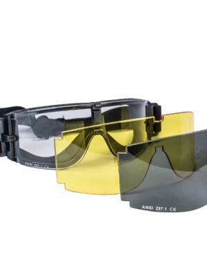 STRIKE SYSTEMS® STRIKE ochranné brýle EP-01, 3 zorníky – Černá – STRIKE SYSTEMS®