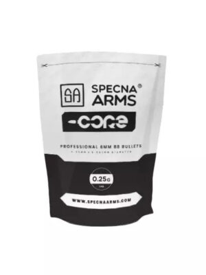 Specna Arms SA kuličky CORE™ 0,25g, 4000 BBs (sáček) – Bílá – Specna Arms