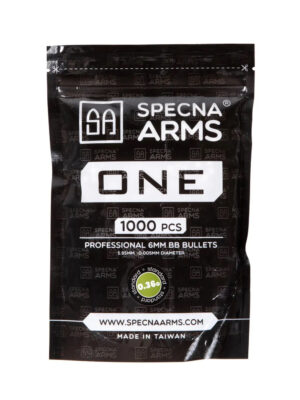 Specna Arms SA kuličky ONE™ 0,36g, 1000 BBs (sáček) – Bílá – Specna Arms