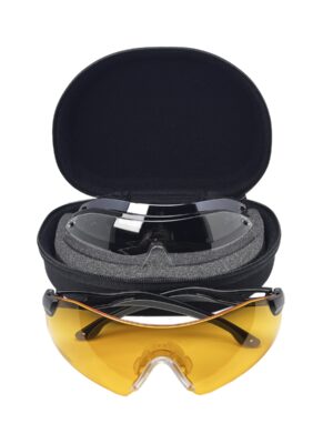 STRIKE SYSTEMS® STRIKE ochranné brýle DROP ZONE, 4 zorníky H2X Anti-Fog – Černá – STRIKE SYSTEMS®