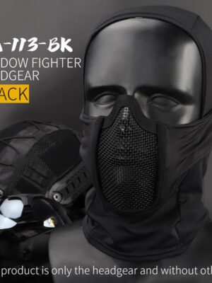 Wosport Kukla Shadow se síťovanou ochrannou maskou, černá – Wosport
