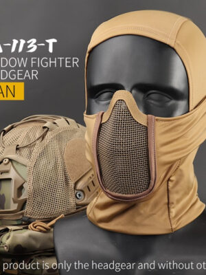 Wosport Kukla Shadow se síťovanou ochrannou maskou, písková – Wosport