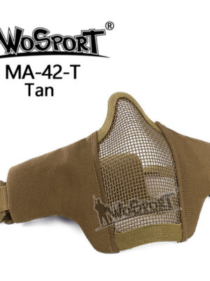 Wosport Síťovaná ochranná maska, písková – Wosport