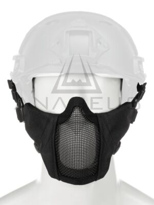Invader Gear Mk.II Síťovaná ochranná maska na helmu FAST s chráničem tváří, černá – Invader Gear