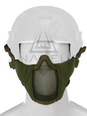 Invader Gear Mk.II Síťovaná ochranná maska na helmu FAST s chráničem tváří, olivová – Invader Gear