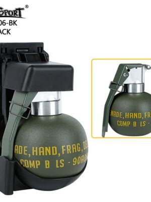 Wosport Wosport Dummy granát M67 (imitace) + molle držák – černý – Wosport