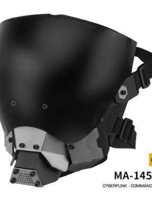 Wosport WST Cyberpunk maska s Anti-Fog zorníkem – Černá – Wosport