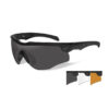 WILEY X Brýle ROGUE Smoke Grey + clear + light rust lens/Com.Temp. black frame – WILEY X